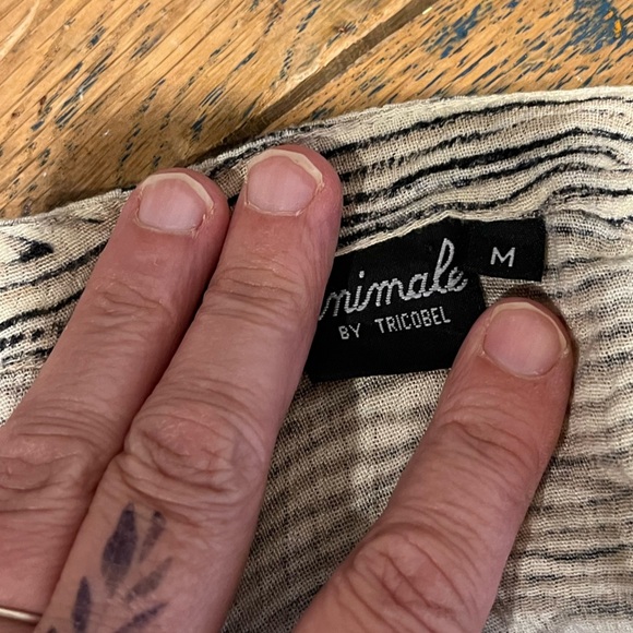 ANIMALE BY TRICOBEL – Vintage- Beige & Black Ethnic Top – Size M - Picture 2 of 9